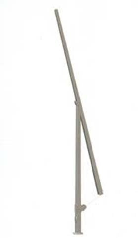 Galvanized Hinged Straight Square Steel Light Pole 20′ x 5" x 7/11