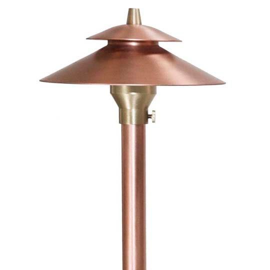 Area Light China Hat Two Tier with Finial Copper