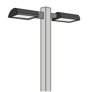 LED Double 24′ Round Pole Kit 180 Watts