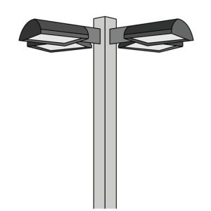 LED Quad 30′ Square Pole Kit 240 Watts