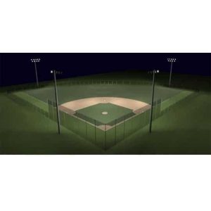 Recreational 200ft Radius Baseball Lighting Kit