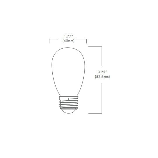 LED S14 Filament 2400K (Sunset Light)