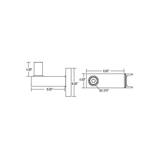Vertical Pole Mount for Wood Poles