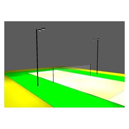 LED Alternate Volleyball Court Package Direct Burial