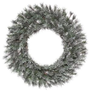 Frosted Lacey Wreath 48"