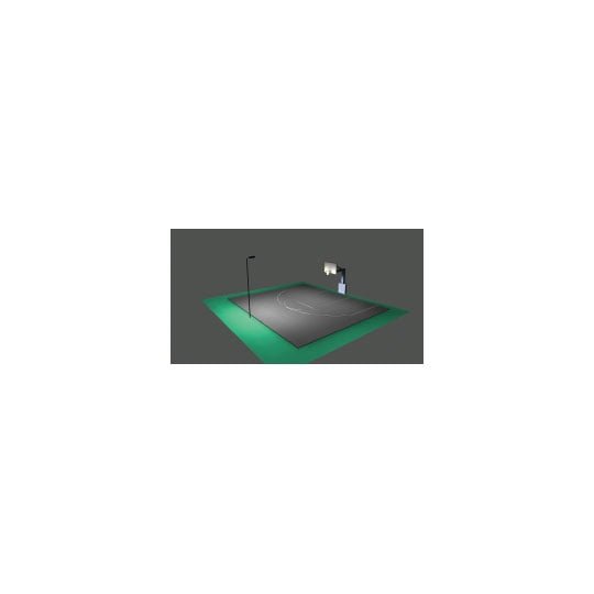 LED Basketball Half Court Lighting System – Single Pole 5" Diam. 11 Gauge Anchor Base