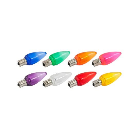 LED C9 Bulbs (Pack of 25) Assorted Smooth Ceramic