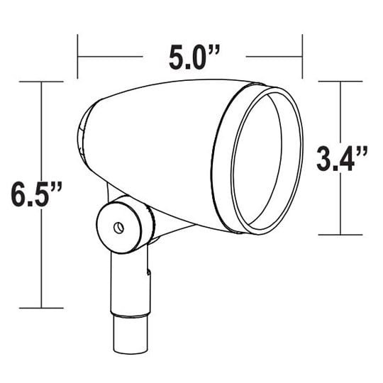 R20 Landscape Bullet Light Down Shield Large Stake (20"x2.5") 50 Watt Mercury Vapor 50 Watt Fiberglass Ballast