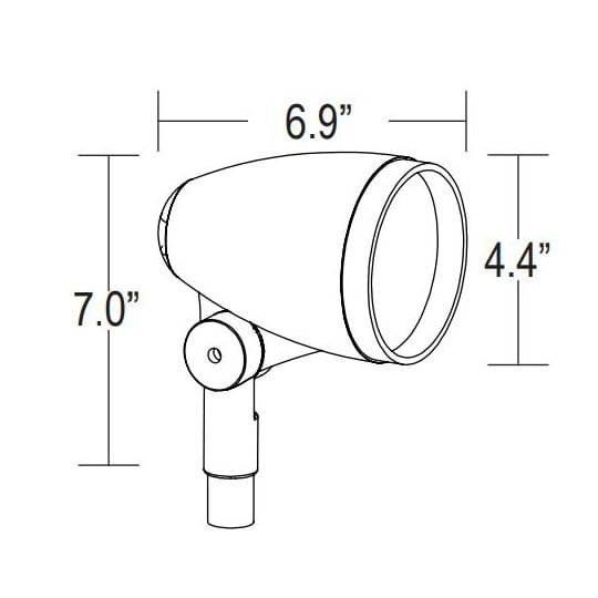 R30 Landscape Bullet Light Up Shield Tree Base 50 Watt Mercury Vapor 100 Watt Multi-Tap Steel
