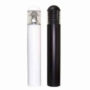 Round Top Metal Halide Bollard Round Top with Louvers 24" 50 Watts 120-277 Volts