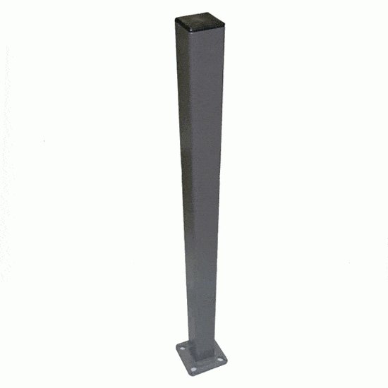 Straight Square Steel Light Poles 10′ x 3" x 11G