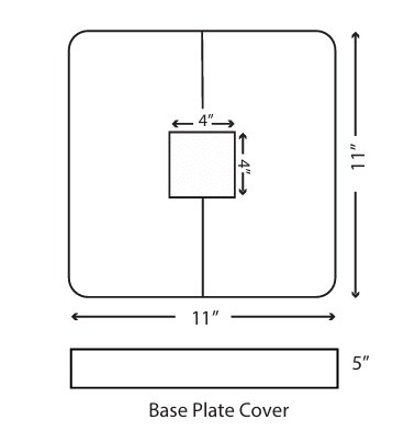 4″ Square Pole Base Cover