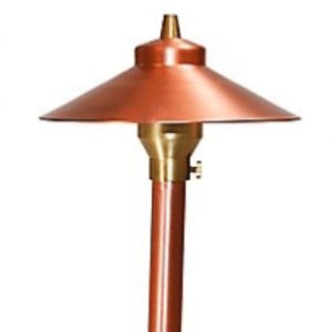 Area Light China Hat with Finial 3 Watt Copper