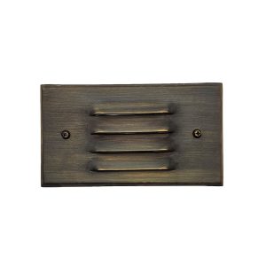 Brass Step Light with Louver – 4″x3″