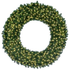 Pre-Lit 144″ Warm White, Grand Teton Wreath