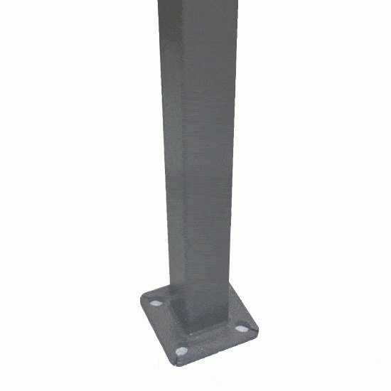Square straight steel light pole for parking lot lighting