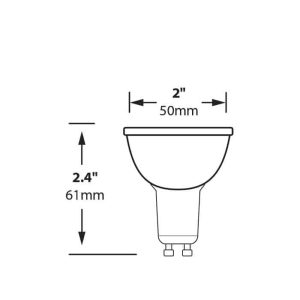 7W 120V MR-16 GU10, 3000K DIMMABLE