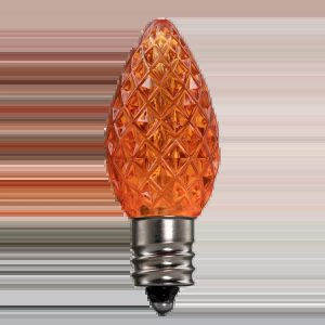LED C7 Bulbs (Pack of 25) Orange Faceted