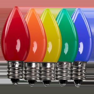 LED C7 Bulbs (Pack of 25) Assorted Smooth Ceramic