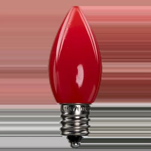 LED C7 Bulbs (Pack of 25) Red Smooth Ceramic