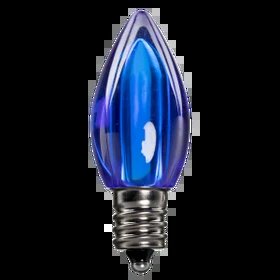 LED C7 Bulbs (Pack of 25) Blue Smooth Transparent