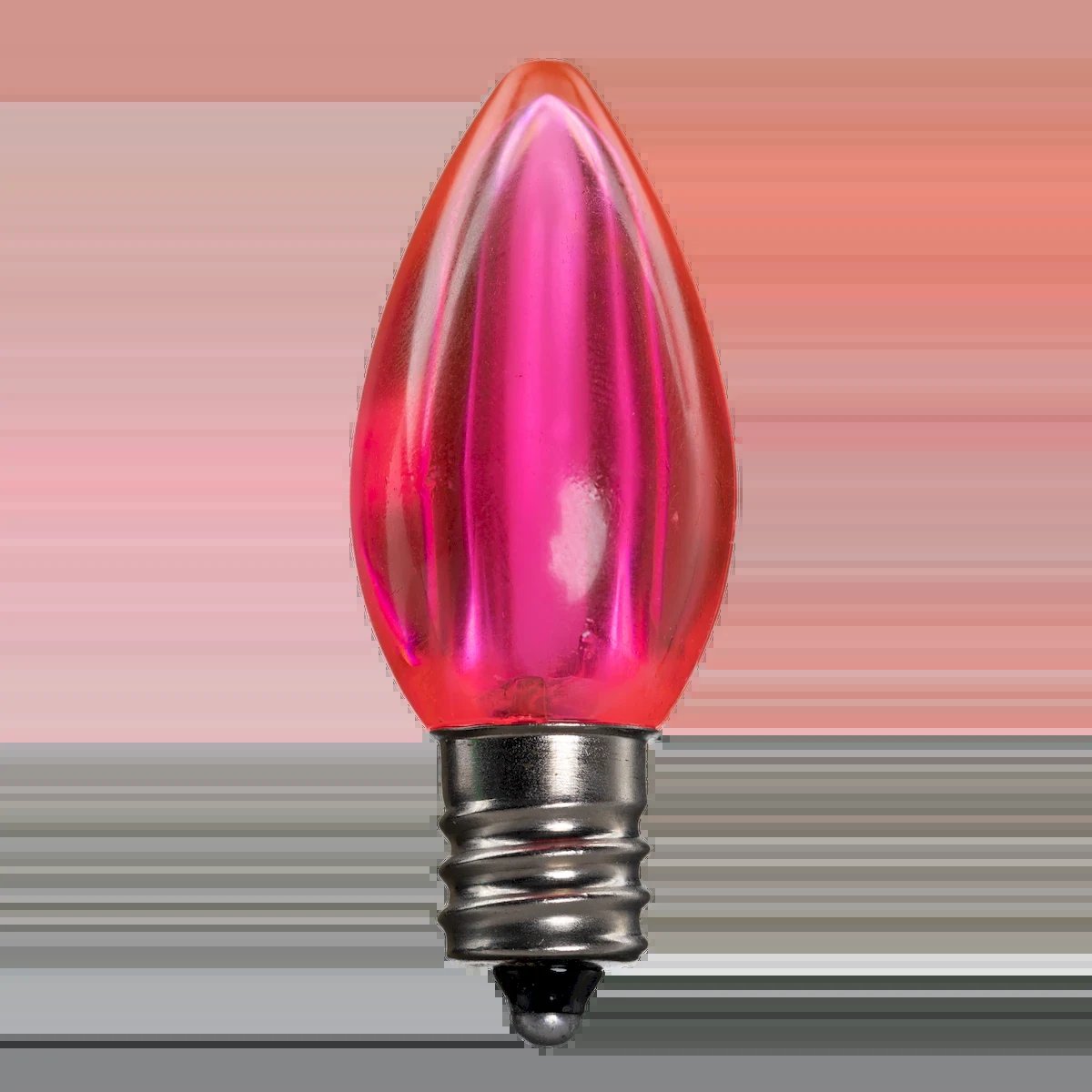 LED C7 Bulbs (Pack of 25) Pink Smooth Transparent