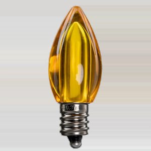 LED C7 Bulbs (Pack of 25) Yellow Smooth Transparent