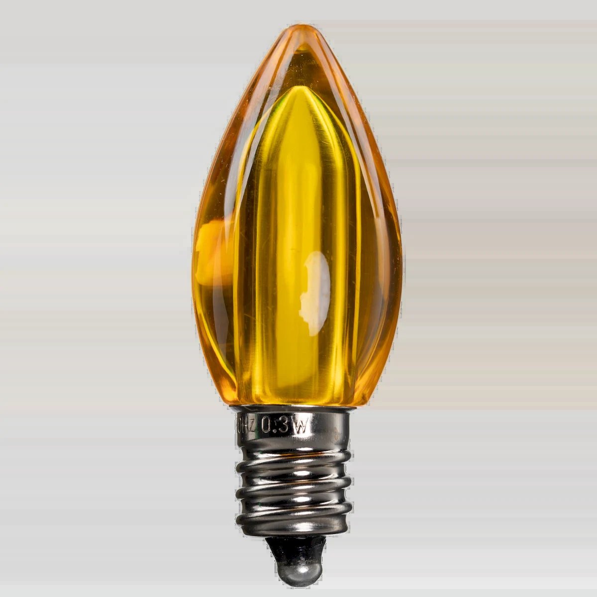 LED C7 Bulbs (Pack of 25) Yellow Smooth Transparent