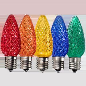 LED C9 Bulbs (Pack of 25) Assorted Faceted