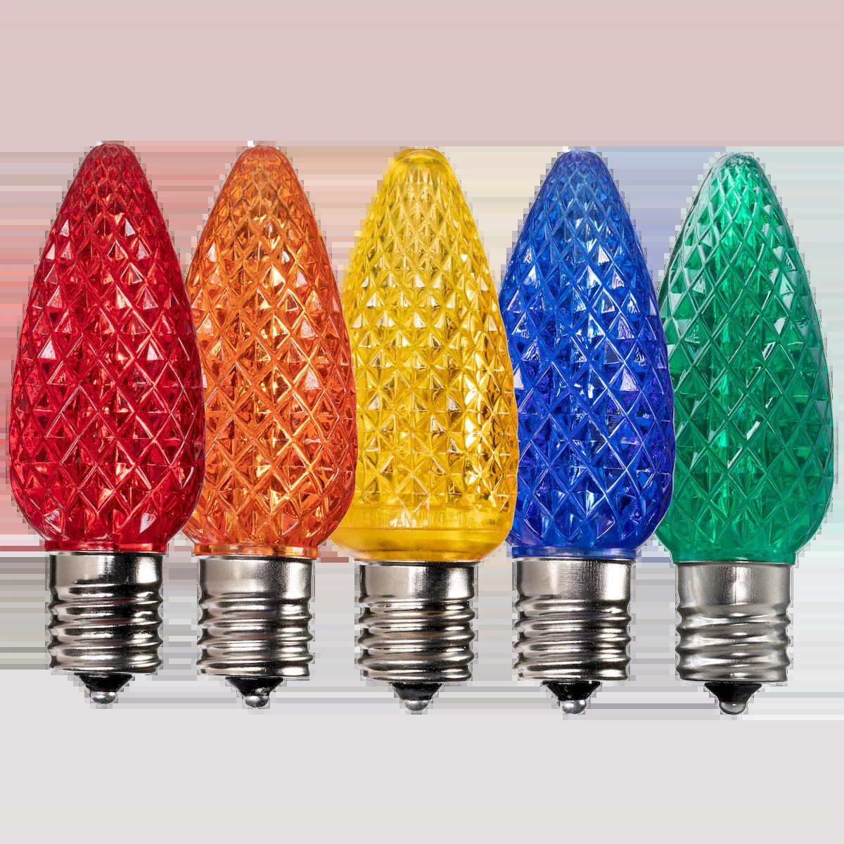 LED C9 Bulbs (Pack of 25) Assorted Faceted