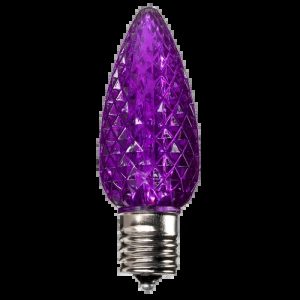 LED C9 Bulbs (Pack of 25) Purple Faceted