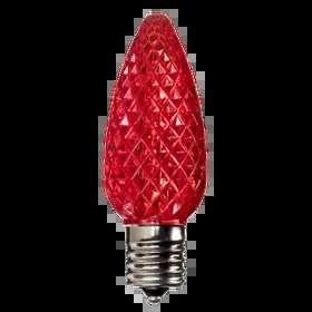 LED C9 Bulbs (Pack of 25) Red Faceted