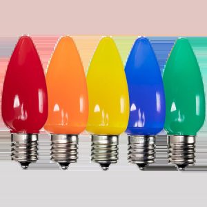 LED C9 Bulbs (Pack of 25) Assorted Smooth Ceramic