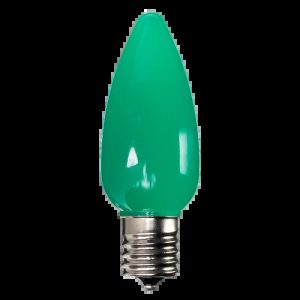 LED C9 Bulbs (Pack of 25) Green Smooth Ceramic