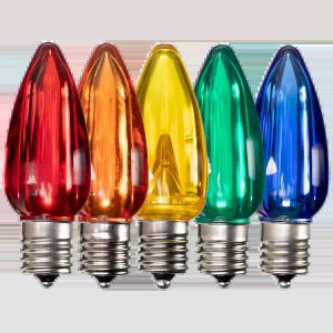 LED C9 Bulbs (Pack of 25) Assorted Smooth Transparent