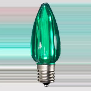 LED C9 Bulbs (Pack of 25) Green Smooth Transparent