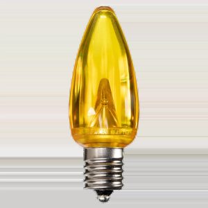 LED C9 Bulbs (Pack of 25) Yellow Smooth Transparent