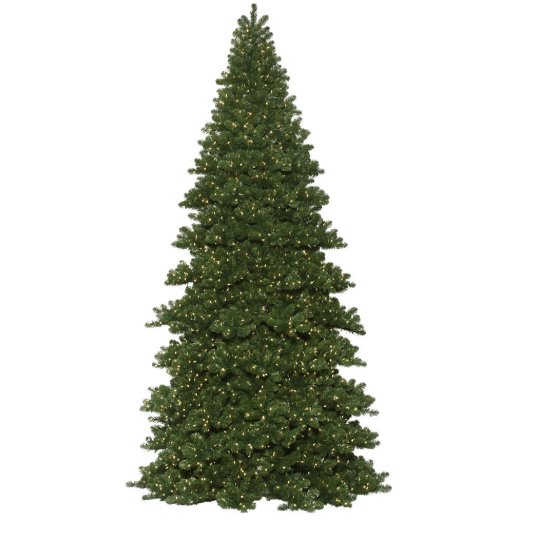 Pre-Lit 12′ Warm White, Oregon Fir Frame Christmas Tree