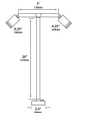 BQTCD03 Commercial Deck Mount (Cylinder Twin Heads)