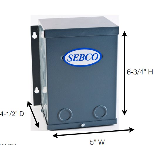 Sebco 100W Magnetic Transformer with 3-Foot Cord
