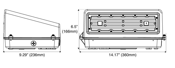 Aleo WPT UX Slim Outdoor LED Wall Pack