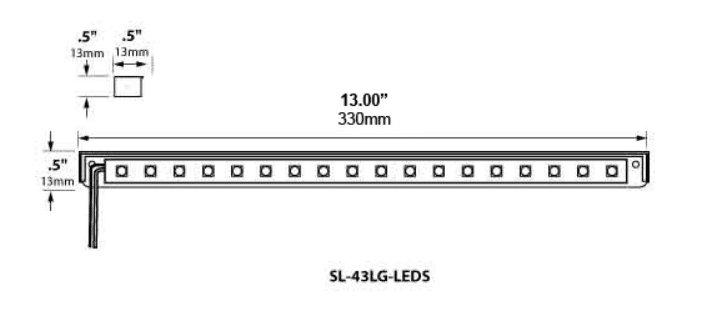 Surface Mount LED Rail Light – 13″