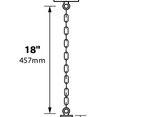Replacement 1-Foot Brass Hanging Chain for Pendant & Lantern Fixtures