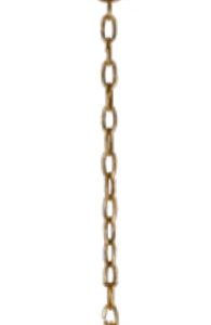 Replacement 1-Foot Brass Hanging Chain for Pendant & Lantern Fixtures