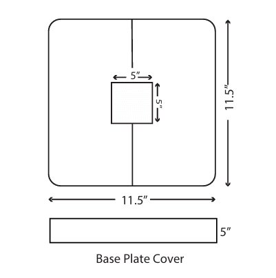 5″ Square Pole Base Cover
