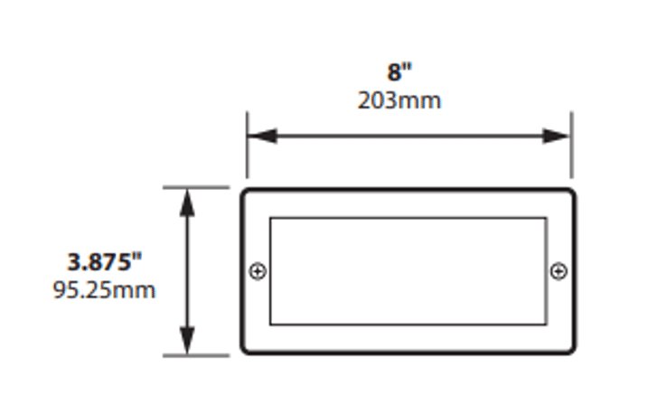 8″ x 4″ White Acrylic Replacement Lens for SL44 Lighting Fixture