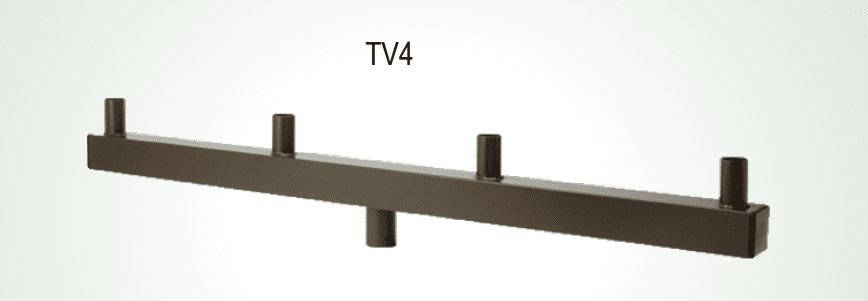 Square Straight Bull Horn 4 In-Line