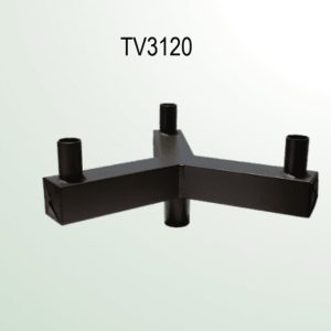 Galvanized Square Straight Bull Horn 3 at 120°