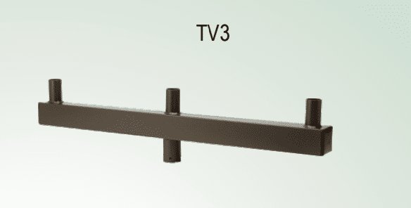 Square Straight Bull Horns 3 in-line
