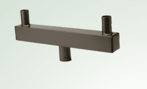 Square Straight Bull Horns 2 In-line